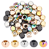 DICOSMETIC 50Pcs 5 Colors Ion Plating(IP) 304 Stainless Steel Beads STAS-DC0004-96-1