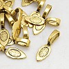 Tibetan Style Alloy Glue-on Flat Pad Bails LS-GLF10728Y-NF-1