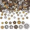 360Pcs 12 Styles Tibetan Style Alloy Bead Caps TIBE-SC0002-34-1