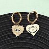 5Pcs 304 Stainless Steel Crystal Rhinestone Hoop Earrings EJEW-G447-04G-3