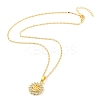 Golden Alloy Rhinestone Pendant Necklaces NJEW-P284-01G-2