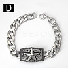Punk & Viking 304 Stainless Steel Link Bracelets FS-WG44D5C-05-1