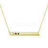 925 Sterling Silver Bar Necklaces NJEW-BB32315-6