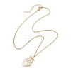 Alloy Bowknot Heart Locket Pendant 304 Stainless Steel Cable Chain Necklaces for Women NJEW-JN05904-4