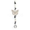 Butterfly Brass Pendant Decorations HJEW-TA00131-03-1
