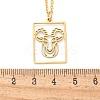 304 Stainless Steel Necklace NJEW-D330-01G-10-2