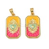 Brass Enamel Pendants X-KK-L190-008G-03-1