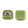 Opaque Resin Enamel Cabochons CRES-N031-033-1