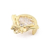 Brass Micro Pave Clear Cubic Zirconia Pendants LS-KK-K371-30G-2