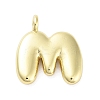 Rack Plating Brass Balloon Letter Pendants KK-C050-01G-M-1