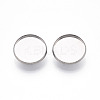 304 Stainless Steel Brooch Cabochon Settings STAS-E547-08D-P-2