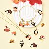 20Pcs 10 Styles Thanksgiving Theme Alloy Enamel Pendants FIND-FS0004-84-3