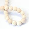 Frosted Natural Fossil Round Bead Strands G-E334-4mm-22-3