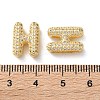 Rack Plating Brass Micro Pave Cubic Zirconia Slide Charms KK-C084-34G-H-3