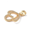 Brass Micro Pave Cubic Zirconia Pendants KK-C140-05A-G-2