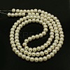 10MM Creamy White Round Pearlized Glass Pearl Beads Strands for Noble Necklace Jewelry Making X-HY-10D-B02-2