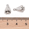 Brass Pendants with Clear Glass Rhinestone KK-N254-66P-3