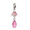 5Pcs 5 Colors Glass Pendant Decorations HJEW-JM02905-4