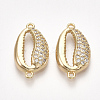 Brass Cubic Zirconia Links KK-S350-378-1