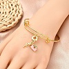 1Pc Valentine's Day Brass Clear Cubic Zirconia Makeup European Dangle Charms KK-YW0002-59A-5