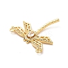 Brass Pave Clear & Jet Cubic Zirconia Connector Charms KK-H434-05G-3