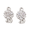 Brass Micro Pave Clear Cubic Zirconia Charms LS-KK-L212-18P-1