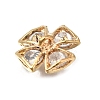 Rack Plating Brass Micro Pave Cubic Zirconia Pendants KK-F883-10G-01-2