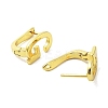Brass Letter Stud Earrings for Women EJEW-A038-01G-G-2