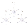 Christmas Snowflake Glass Pendant Decoration HJEW-GO00060-1