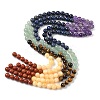 Chakra Natural Red Jasper & Yellow Jade & Green Aventurine & Tiger Eye & Sodalite & Amethyst Beads Strands X-G-NH0002-E02-10mm-1