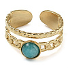 Natural Amazonite Finger Rings RJEW-U027-06G-06-2