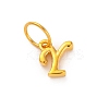 925 Sterling Silver Letter Charms with Jump Rings STER-R008-01G-Y-1