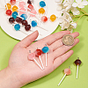30Pcs 5 Colors Resin Pendants RESI-CJ0001-222-4