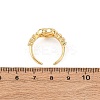 Adjustable Brass Micro Pave Cubic Zirconia Cuff Rings for Women RJEW-B139-02G-5