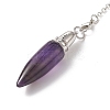 Mixed Gemstone Dowsing Pendulum Pendants G-C051-10P-4
