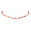 Dyed Natural Freshwater Shell Nuggets Beaded Necklaces NJEW-JN05488-04-2