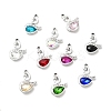 Alloy Glass Pendants ALRI-C007-42P-1