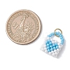 Glass Seed Beaded Handbag Pendants PALLOY-MZ01217-02-2