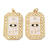 Ion Plating(IP) 304 Stainless Steel Rhinestone Enamel Pendants STAS-Q333-03G-1