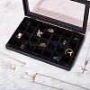 28 Grids Printed Imitation Leather Jewelry Tray Organizer Boxes MRMJ-WH0077-086-3