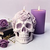 Skull Shape Candle DIY Food Grade Silicone Statue Mold PW-WG19280-02-2