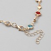 4Pcs 4 Styles Brass and Alloy Anklets Set BJEW-WH0041-27-2