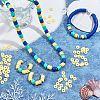 Flat Round Handmade Polymer Clay Beads CLAY-AR0001-18A-2