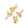 Brass Micro Pave Cubic Zirconia Pendants KK-F908-22G-2