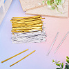 2 Bags 2 Colors Metallic Wire Twist Ties OCOR-TADJ0001-04-4