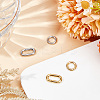 4Pcs 4 Styles 304 Stainless Steel Spring Gate Rings STAS-GO0001-26-4