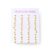 304 Stainless Steel Tiny Musical Note Stud Earrings with 316 Stainless Steel Pins for Women EJEW-J043-20G-3