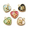 Ion Plating(IP) 304 Stainless Steel Enamel Pendants STAS-A104-07G-1