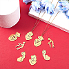 8Pcs 4 Style Rack Plating 304 Stainless Steel Pendants FIND-BBC0001-38-5
