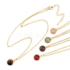 Natural Mixed Stone Pendant Necklaces NJEW-JN05489-02-2